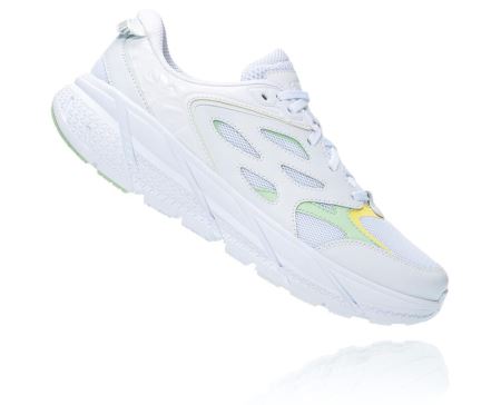 Hoka Clifton L Casual Wear - Adidasi Alergare Pe Drum Dama Albi / Verzi Gri | RO-cY9FV9H